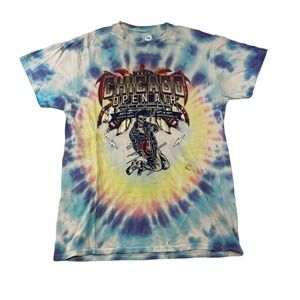 Chicago Open Air Concert Graphic Tie Dye Tee Thrifted Vintage Style Size S